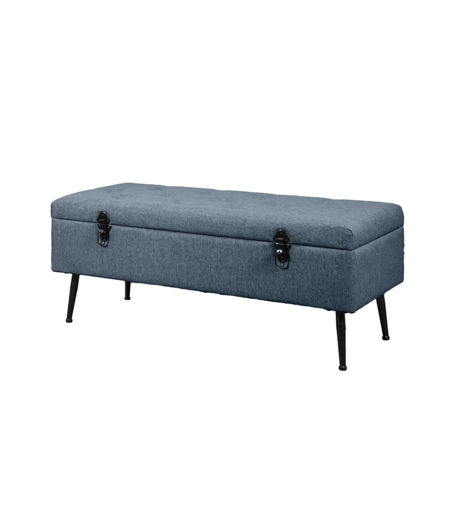 PANCHINA CONTENITORE BELLAHOME "LISA" IN TESSUTO GRIGIO ANTRACITE, 102X44X40 CM